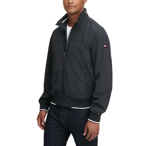 Tommy Hilfiger Men's Bomber Jacket Black XL NWT - Picture 1 of 4